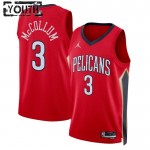 Maillot NBA New Orleans Pelicans CJ Mccollum 3 Jordan 2022-23 Statement Edition Rouge Swingman - Enfant
